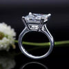 4.15 ct DEW White Moissanite Princess Solitaire Ring - 18K Gold Vermeil on 925 Sterling Silver