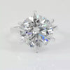 8.50 Ct Certified Round Cut White Moissanite Solitaire Ring In 18K Gold Plated Verm 18K Gold Plated