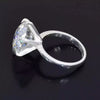 8.50 Ct Certified Round Cut White Moissanite Solitaire Ring In 18K Gold Plated Verm 18K Gold Plated