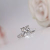 2.50 Ct Certified Cushion Cut White Moissanite Ring For Women 18K Gold Plated Verme 18K Gold Plated