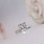 2.50 Ct Certified Cushion Cut White Moissanite Ring For Women 18K Gold Plated Verme 18K Gold Plated