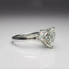 Certified 3.75 Ct Heart Cut White Moissanite Solitaire Ring In 18K Gold Plated Verm 18K Gold Plated