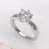 2.80 Ct Certified Round Cut White Moissanite Solitaire Ring 18K Gold Plated