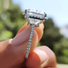 4.65 Ct White Moissanite Pear Solitaire Ring - 925 Sterling Silver Gold Vermeil