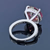 Certified 4ct Natural VVS1 Pink Moissanite Ring For Anniversary Gift 18K Gold Plate 18K Gold Plated