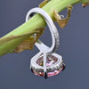 Certified 4ct Natural VVS1 Pink Moissanite Ring For Anniversary Gift 18K Gold Plate 18K Gold Plated