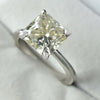 Certified Natural 5.2ct VS1/Radiant Cut/White Moissanite Ring 18K Gold Plated Verme 18K Gold Plated