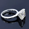 Certified Natural 5.2ct VS1/Radiant Cut/White Moissanite Ring 18K Gold Plated Verme 18K Gold Plated