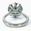 Certified 5.5ct Natural VS1 Blue Moissanite Ring for Anniversary Gift in 18K Gold P 18K Gold Plated