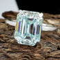 6.7ct Certified VS1 Blue Moissanite Solitaire Ring Gift 18K Gold Plated