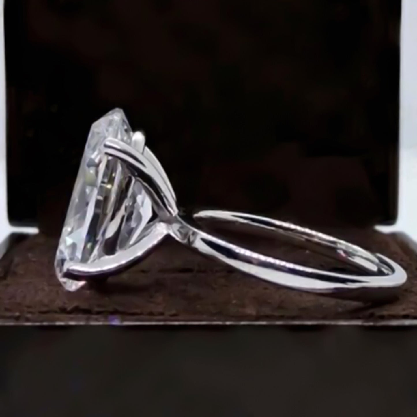 2.45ct Certified Natural VS1 White Moissanite Ring For Her Gift Idea 18K Gold Plate 18K Gold Plated