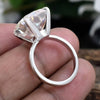 4.5ct Natural Champagne Moissanite Ring VS1 Certified For Love 18K Gold Plated Verm 18K Gold Plated