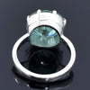 7.75ct Natural VS1 Blue Moissanite Ring Certified Gift For Love 18K Gold Plated Ver 18K Gold Plated