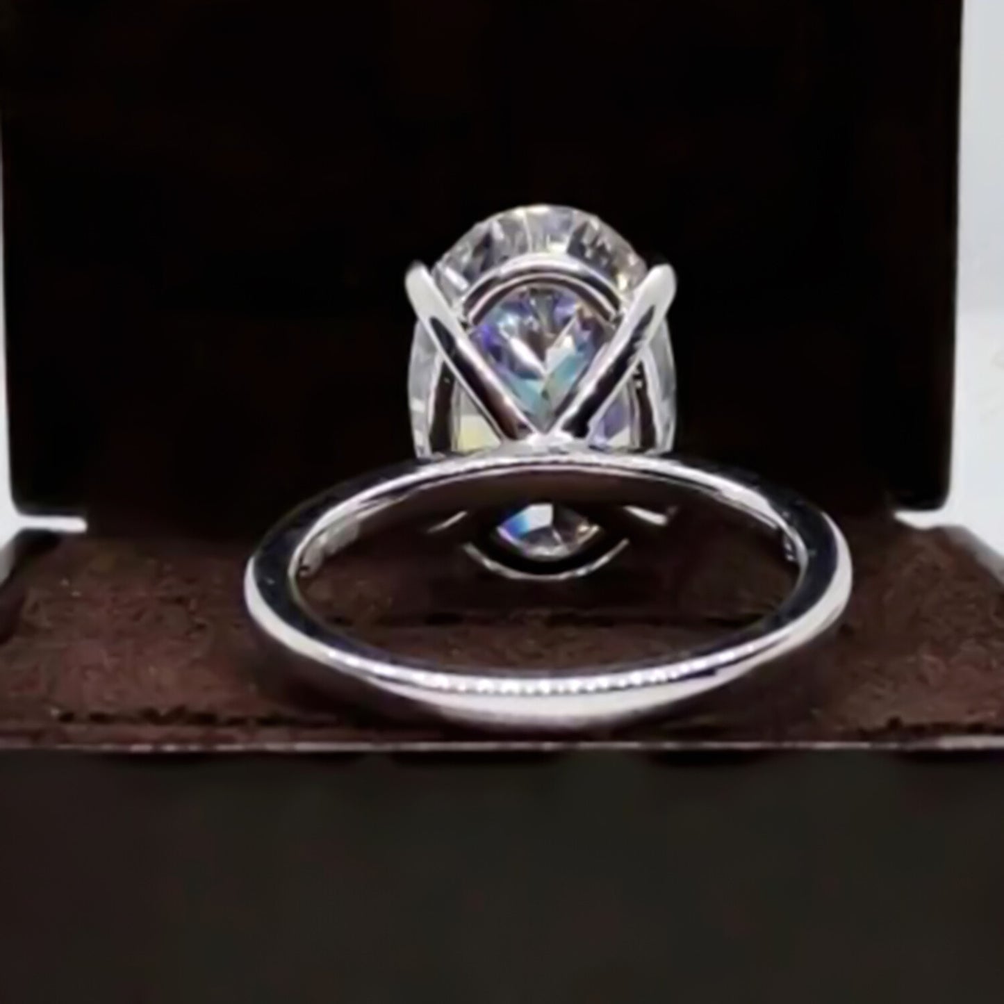 2.45ct Certified Natural VS1 White Moissanite Ring For Her Gift Idea 18K Gold Plate 18K Gold Plated