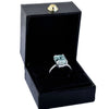 6.7ct Certified Natural VS1 Blue Moissanite Solitaire Ring Gift 18K Gold Plated Ver 18K Gold Plated