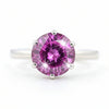 2ct Certified VVS Pink Moissanite Ring Jewelry Gift For Her Love 18K Gold Plated Ve 18K Gold Plated