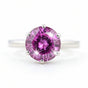 2ct Certified VVS Pink Moissanite Ring Jewelry Gift For Her Love 18K Gold Plated Ve 18K Gold Plated