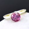1.50ct Certified Natural VVS1 Pink Moissanite Wedding Ring Anniversary 18K Gold Pla 18K Gold Plated