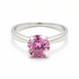1.50ct Certified VVS1 Pink Moissanite Wedding Ring Anniversary 18K Gold Plated