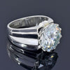 3.65ct Certified VS1 White Moissanite Solitaire Ring For Women 18K Gold Plated Verm 18K Gold Plated