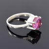 2ct Certified VVS Pink Moissanite Ring Jewelry Gift For Her Love 18K Gold Plated Ve 18K Gold Plated