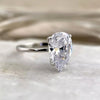 RARE 3.45ct Natural VS1 Pear Moissanite Ring For Women Certified 18K Gold Plated Ve 18K Gold Plated