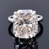 4.5ct Natural Champagne Moissanite Ring VS1 Certified For Love 18K Gold Plated Verm 18K Gold Plated