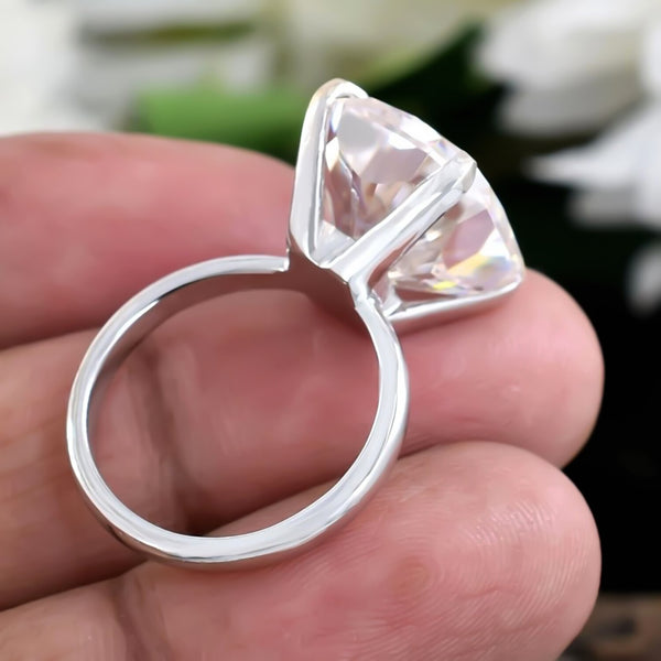 4.5ct Natural Champagne Moissanite Ring VS1 Certified For Love 18K Gold Plated Verm 18K Gold Plated