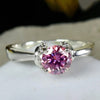 Certified Natural 1.35ct VVS1 Pink Moissanite Ring For Women in 18K Gold Plated Ver 18K Gold Plated