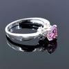 Certified Natural 1.35ct VVS1 Pink Moissanite Ring For Women in 18K Gold Plated Ver 18K Gold Plated
