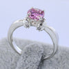 Certified Natural 1.35ct VVS1 Pink Moissanite Ring For Women in 18K Gold Plated Ver 18K Gold Plated