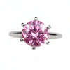 Certified 1.5ct Natural VVS1 Pink Moissanite Engagement Ring 925 Sterling Silve 18K 18K Gold Plated