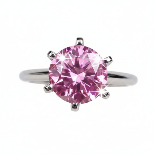 Certified 1.5ct Natural VVS1 Pink Moissanite Engagement Ring 925 Sterling Silve 18K 18K Gold Plated