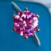 Certified 1.5ct Natural VVS1 Pink Moissanite Engagement Ring 925 Sterling Silve 18K 18K Gold Plated