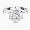 Certified Natural 3ct VS1 White Moissanite Engagement Solitaire Ring AAA 18K Gold P 18K Gold Plated
