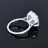 Certified Natural RARE 6.2ct VS1 White Moissanite Engagement Ring in 18K Gold Plate 18K Gold Plated