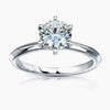 Certified 1.5ct Natural VS1 GH White Moissanite Engagement Ring 18K Gold Plated Ver 18K Gold Plated