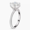 Certified Natural 3ct VS1 White Moissanite Engagement Solitaire Ring AAA 18K Gold P 18K Gold Plated