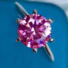 Certified 1.5ct Natural VVS1 Pink Moissanite Engagement Ring 925 Sterling Silve 18K 18K Gold Plated