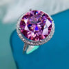 Certified Natural 4.50ct VVS1 Pink Moissanite Ring For Valentines Gift 18K Gold Pla 18K Gold Plated