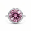 Certified Natural 4.50ct VVS1 Pink Moissanite Ring For Valentines Gift 18K Gold Pla 18K Gold Plated