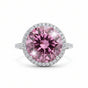 Certified 4.50ct VVS1 Pink Moissanite Ring For Valentines Gift 18K Gold Plated