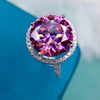 Certified Natural 4.50ct VVS1 Pink Moissanite Ring For Valentines Gift 18K Gold Pla 18K Gold Plated