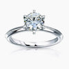 Certified 1.5ct Natural VS1 GH White Moissanite Engagement Ring 18K Gold Plated Ver 18K Gold Plated