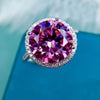Certified Natural 4.50ct VVS1 Pink Moissanite Ring For Valentines Gift 18K Gold Pla 18K Gold Plated
