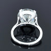 Certified Natural RARE 6.2ct VS1 White Moissanite Engagement Ring in 18K Gold Plate 18K Gold Plated