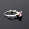 1.50ct Certified Natural VVS1 Pink Moissanite Wedding Ring Anniversary 18K Gold Pla 18K Gold Plated