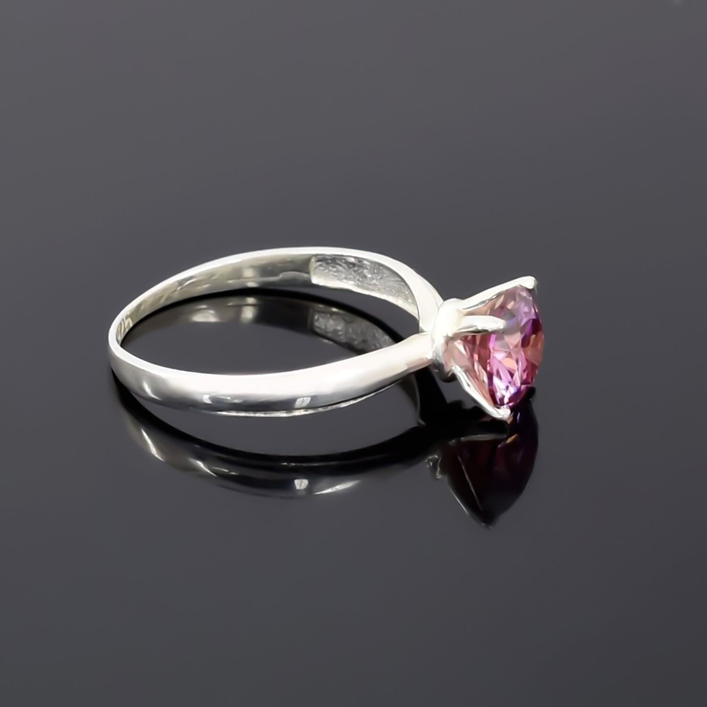 1.50ct Certified Natural VVS1 Pink Moissanite Wedding Ring Anniversary 18K Gold Pla 18K Gold Plated