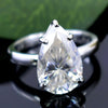 5.5ct VS1 Natural White Moissanite Ring Certified Gift For Women 18K Gold Plated Ve 18K Gold Plated