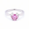1ct Natural VVS1 Pink Moissanite Solitaire Ring Certified Jewelry 18K Gold Plated V 18K Gold Plated